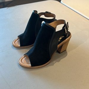 Coach Black Open Toe Heels